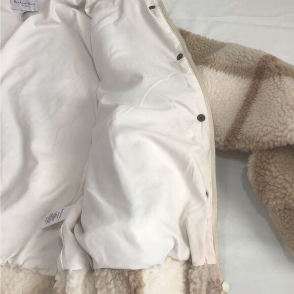 Michael Stars Sherpa Jacket Rose Plaid Teddy Jacket Size Medium - Picture 13 of 16